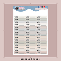 Work Lined Label Tracker Planner Stickers