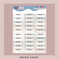 Meeting Label Box Tracker Planner Stickers