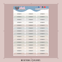 Hydrate Water Label Tracker Planner Stickers