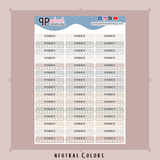 Hydrate Water Label Tracker Planner Stickers