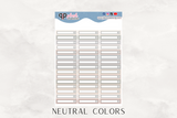 Individual Checklist Label Tracker with Black Outline Planner Stickers, Plush Planning