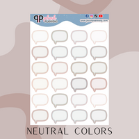 Speech Bubble Deco Planner Stickers