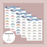 Student Loan Script Box Planner Stickers