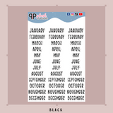 Monthly Scripts Planner Stickers