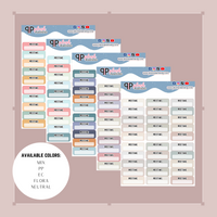 Meeting Label Box Tracker Planner Stickers