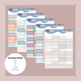 OTG Monthly Half Boxes Planner Stickers