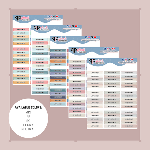 Appointment Header Planner Stickers