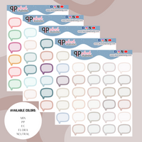 Speech Bubble Deco Planner Stickers