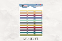 Individual Checklist Label Tracker with Black Outline Planner Stickers, Plush Planning