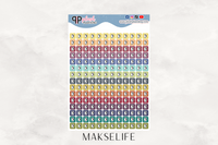 Phone Bill, Cellphone Bill, Phone Line Bill, Square Tracker Planner Stickers, Itty Bitty Collection