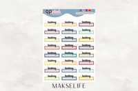 Booking Script Label Planner Stickers