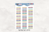 Meeting - Highlighted Script Planner Stickers, Plush Planning