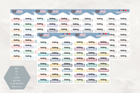 Booking Script Label Planner Stickers