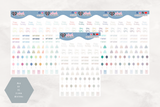 Birthday Script and Icons Collection Planner Stickers