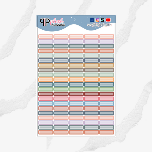 1 Inch Label with White Border Planner Stickers, Rounded Corners