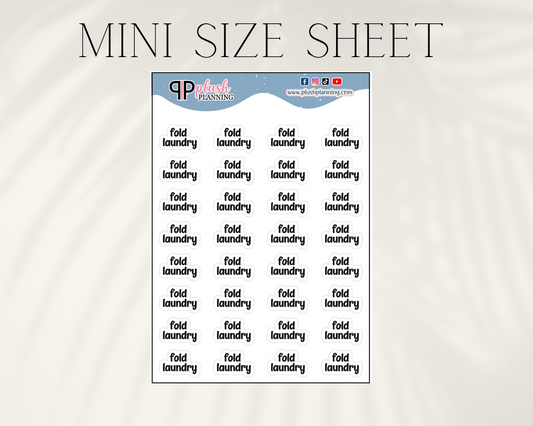 Fold Laundry Script Tracker Planner Stickers, Script Stickers