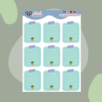 Memo Lined Box Kawaii Deco Scrapbooking Planner Stickers