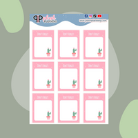 Don't Forget Pink Box Kawaii Deco Scrapbooking Planner Stickers