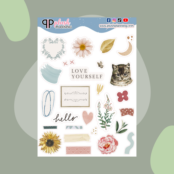 Collage Random Design 2 Planner Stickers Deco Scrapbooking Planner Stickers