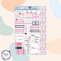 Valentine's Day Design 5 Sampler Planner Stickers, Hearts Pattern, Valentine's Design, Love Day