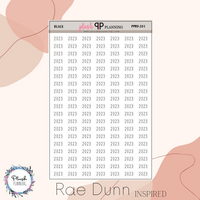 2023 Year Script Planner Stickers, Rae Dunn Inspired