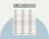 Dentist Appt Label Tracker Planner Stickers, Minimalist Collection