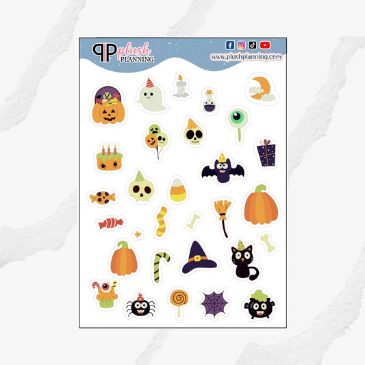 Halloween Collection 3 Set Journaling Scrapbooking Planner Stickers