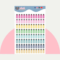 Hydrate Water Bottler Trackers Planner Stickers - Emily Ley Simplified Colors