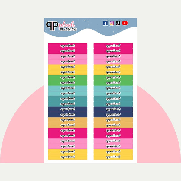 Appointment Label Block Planner Stickers - Emily Ley Simplified Colors