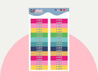 No School Label Block Planner Stickers - Emily Ley Simplified Colors