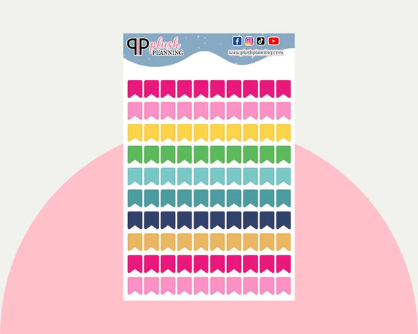 Flags Tracker Planner Stickers - Emily Ley Simplified Colors