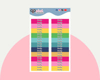 Laundry Label Block Planner Stickers - Emily Ley Simplified Colors