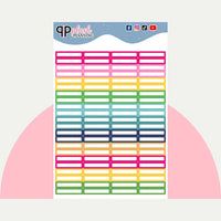 Writable White Label Box Planner Stickers - Emily Ley Simplified Color