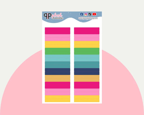 Writable Blank Label Block Planner Stickers - Emily Ley Simplified Colors