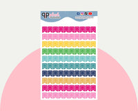 Flags with White Border Tracker Planner Stickers