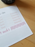 7x9 Planner Size Weekly Check-In Budget Stickers with Washi Stickers