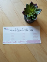 8.5x11 Planner Size Weekly Check-In Budget Stickers with Flags Budget Stickers