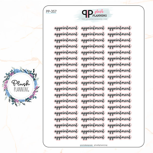 Appointment Script Planner Stickers