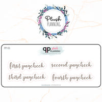 Neutral and Black Stickers Font Colors Budgeting First, Second, Third, Fourth, Paycheck Scripts Planner