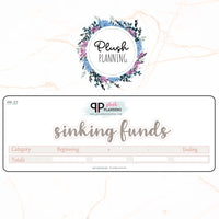 Sinking Funds Stickers 7x9 or 8.5x11 Deluxe Erin Condren Planner Budget Planner