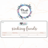 Sinking Funds Stickers 7x9 or 8.5x11 Deluxe Erin Condren Planner Budget Planner