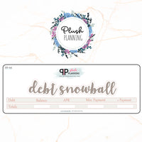 Debt Snowball Stickers 7x9 or 8.5x11 Deluxe Erin Condren Planner Budget Planner