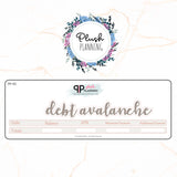 Debt Avalanche Stickers 7x9 or 8.5x11 Deluxe Erin Condren Planner Budget Planner