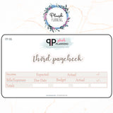 7x9 Planner Size Paycheck First Second Third Fourth Stickers