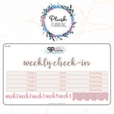 8.5x11 Planner Size Weekly Check-In Budget Stickers with Flags Budget Stickers