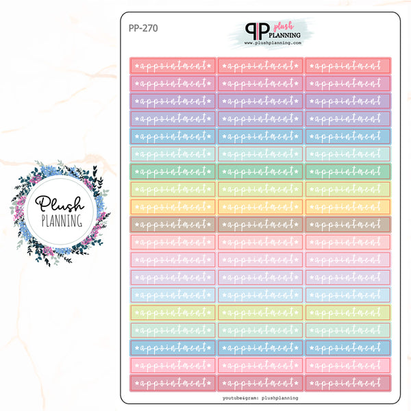 Appointments Label Planner Stickers