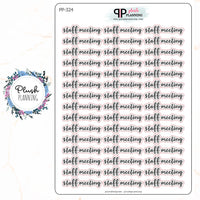 STAFF MEETING Script Planner Stickers