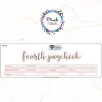 8.5x11 Planner Size Paycheck First Second Third Fourth Budget Stickers