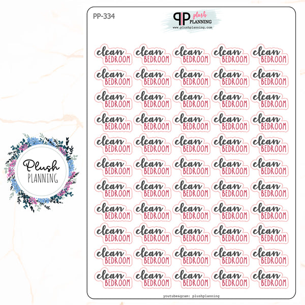 Clean Bedroom Script Planner Stickers