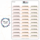 ANNIVERSARY SCRIPT BOX Planner Stickers